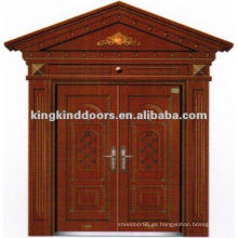 Pintura cobre Villa doble puerta de seguridad con ventana JKD-9022 de China Top 10 marca puerta